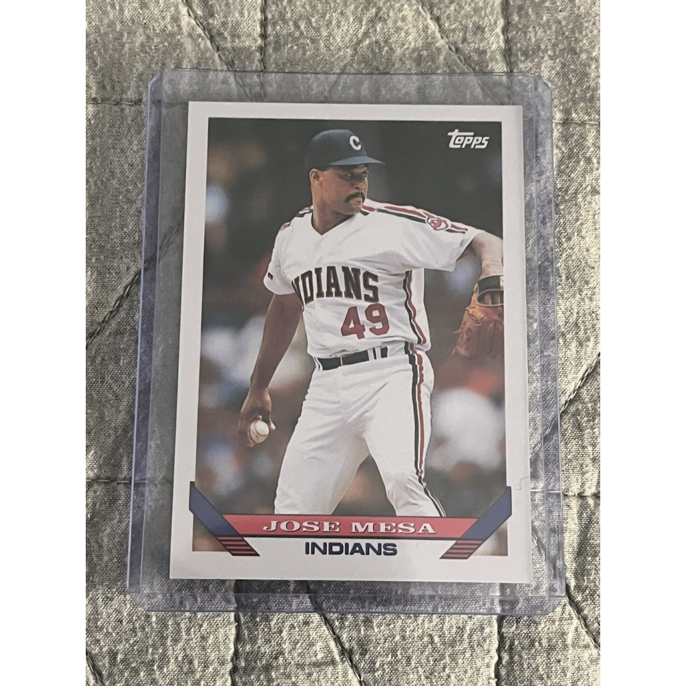 Jose Mesa Cleveland Indians 1993 Topps MLB Baseball Card